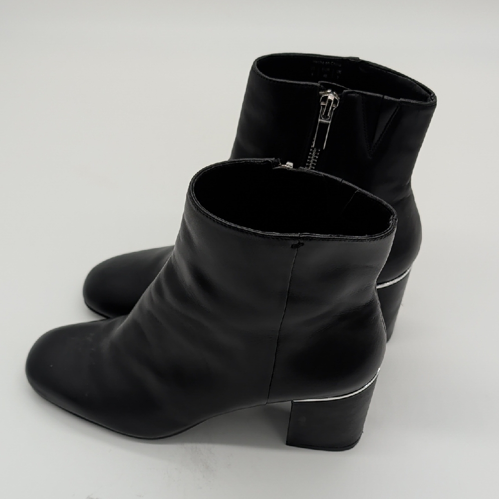 Aldo Black Ankle Booties with Metallic Detail